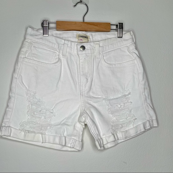 L'agence Denim White Shorts Size 25 - Picture 4 of 9